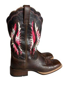 Ariat Women's Size 7.5 Solana VentTEK Western Boots Brown Leather Cowgirl
